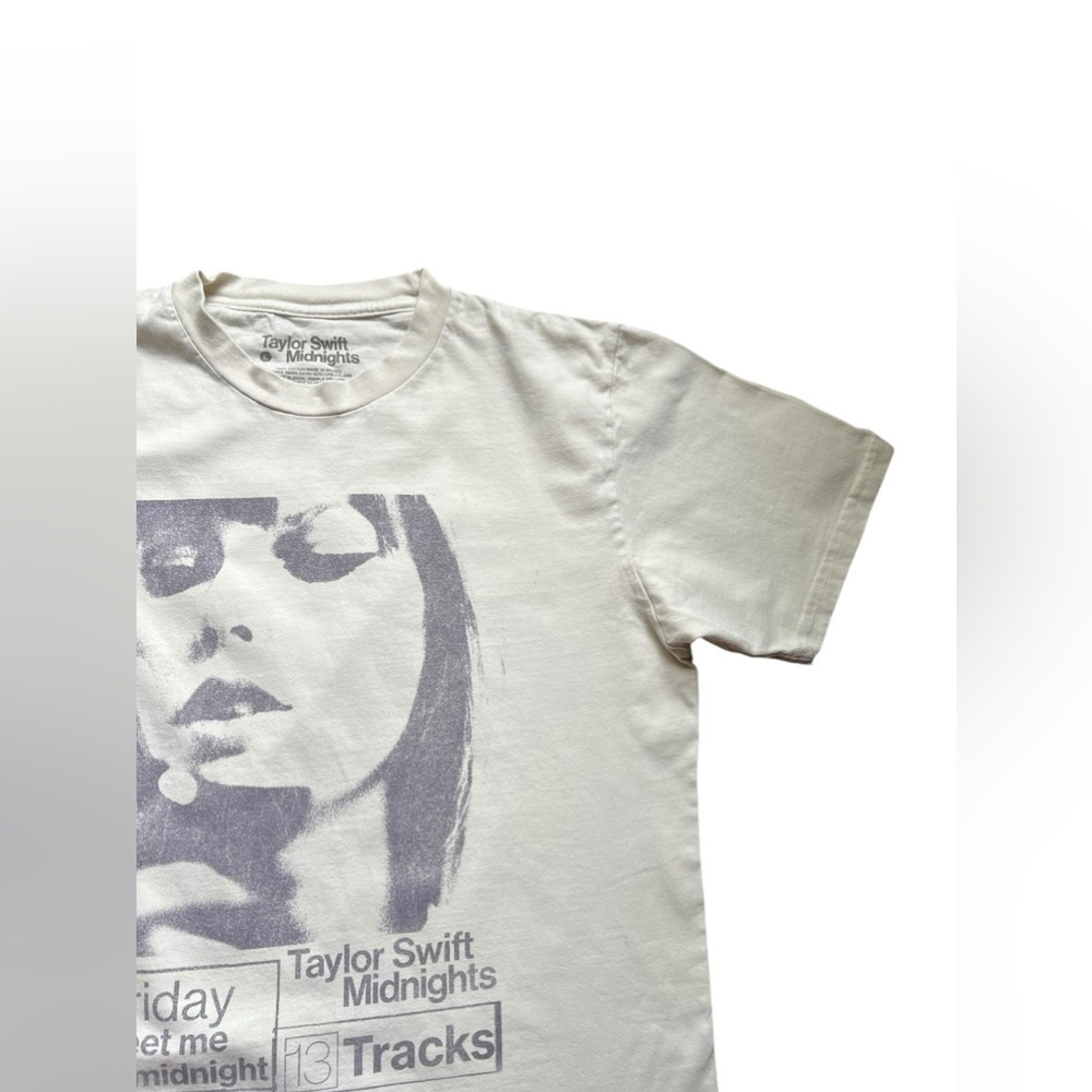 OFFICIAL 2022 Taylor Swift Midnights Album unisex T Shirt Size Large Beige - Picture 5 of 9